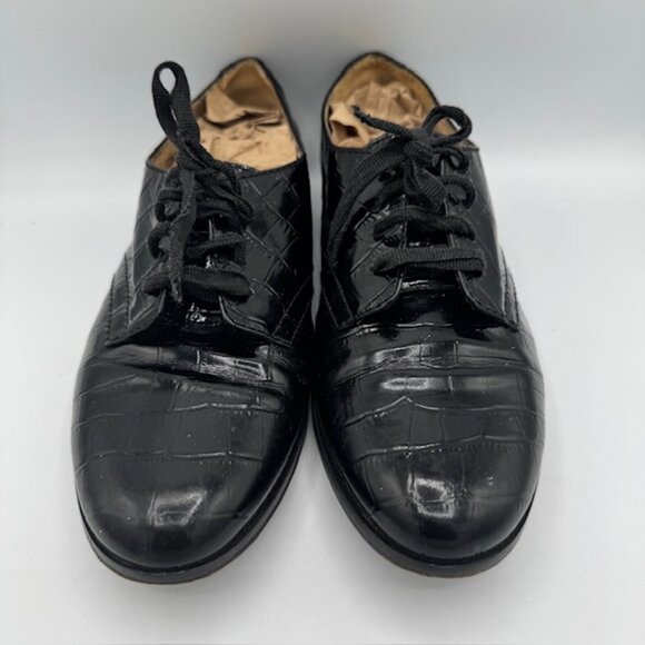 Kate Spade Black Patent Leather Oxfords Size 7 - Picture 3 of 8